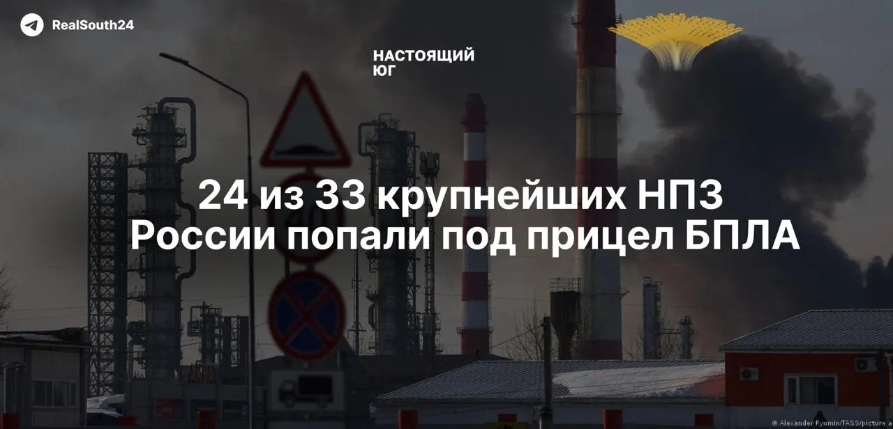 Серии ударов по НПЗ привели к остановке существенной части мощностей: поражены 24 из 33 ключевых заводов, только за пять месяцев 2026 года зафиксировано 32 прилёта. Есть погибшие и серьёзные повреждения оборудования.