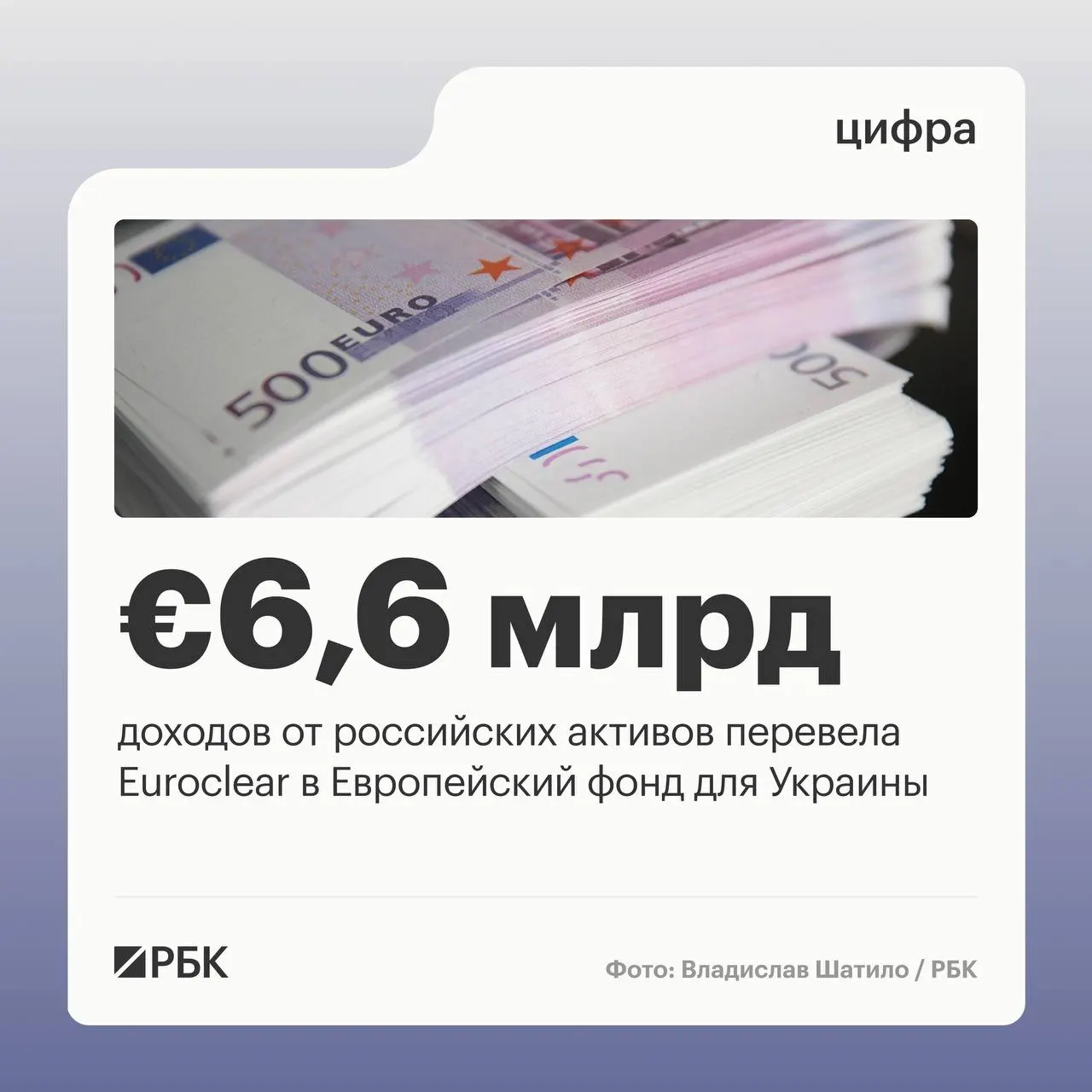 Бельгийский депозитарий Euroclear перевёл Киеву €6,6 млрд доходов от российских активов. Следующий платёж — €1,4 млрд в июле 2026 года; доходы в I квартале снизились на 23% из‑за падения процентных ставок.