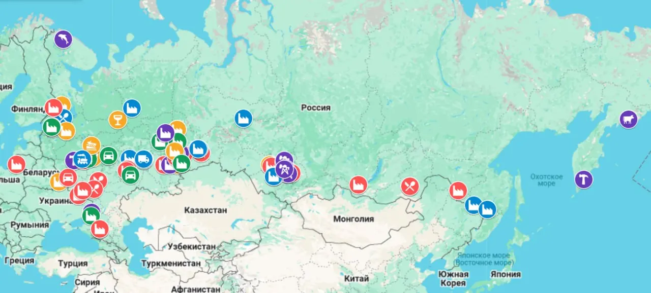 Интерактивная карта зафиксировала рост остановок заводов, массовых увольнений и задержек зарплат — в 2026 году кризис охватил всю страну, от Калининграда до Камчатки.