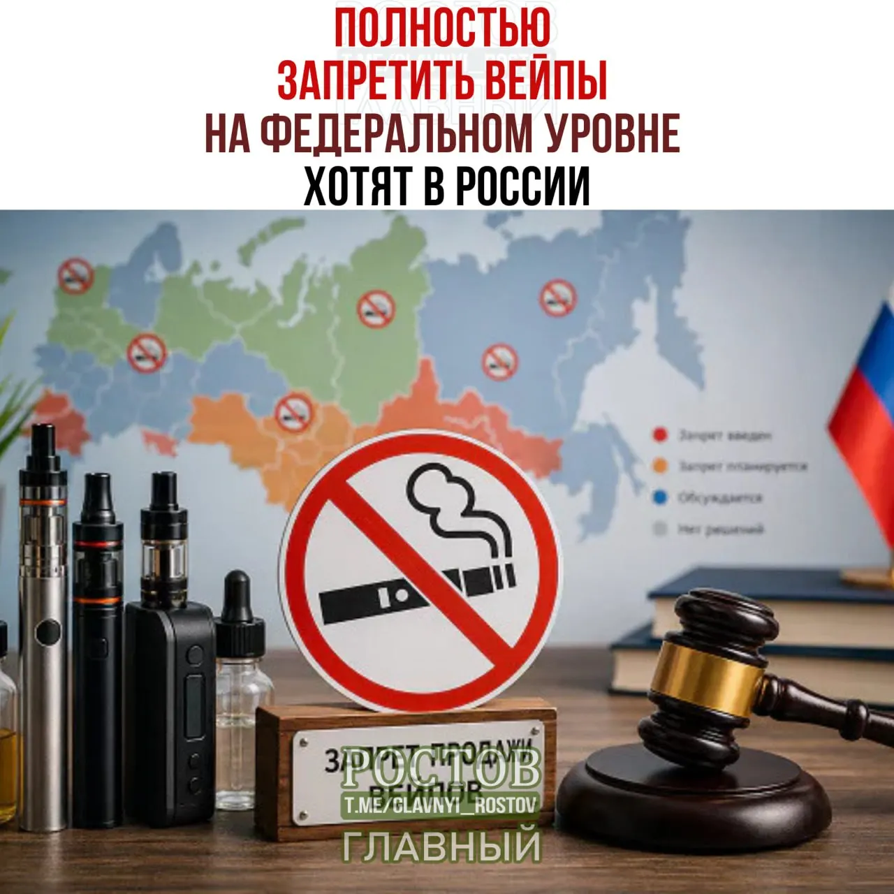 Инициатива призвана запретить вейпы по всей стране; сторонники считают меру необходимой для борьбы с онкологическими заболеваниями среди молодежи, региональные ограничения допускаются, но федерального запрета пока нет.